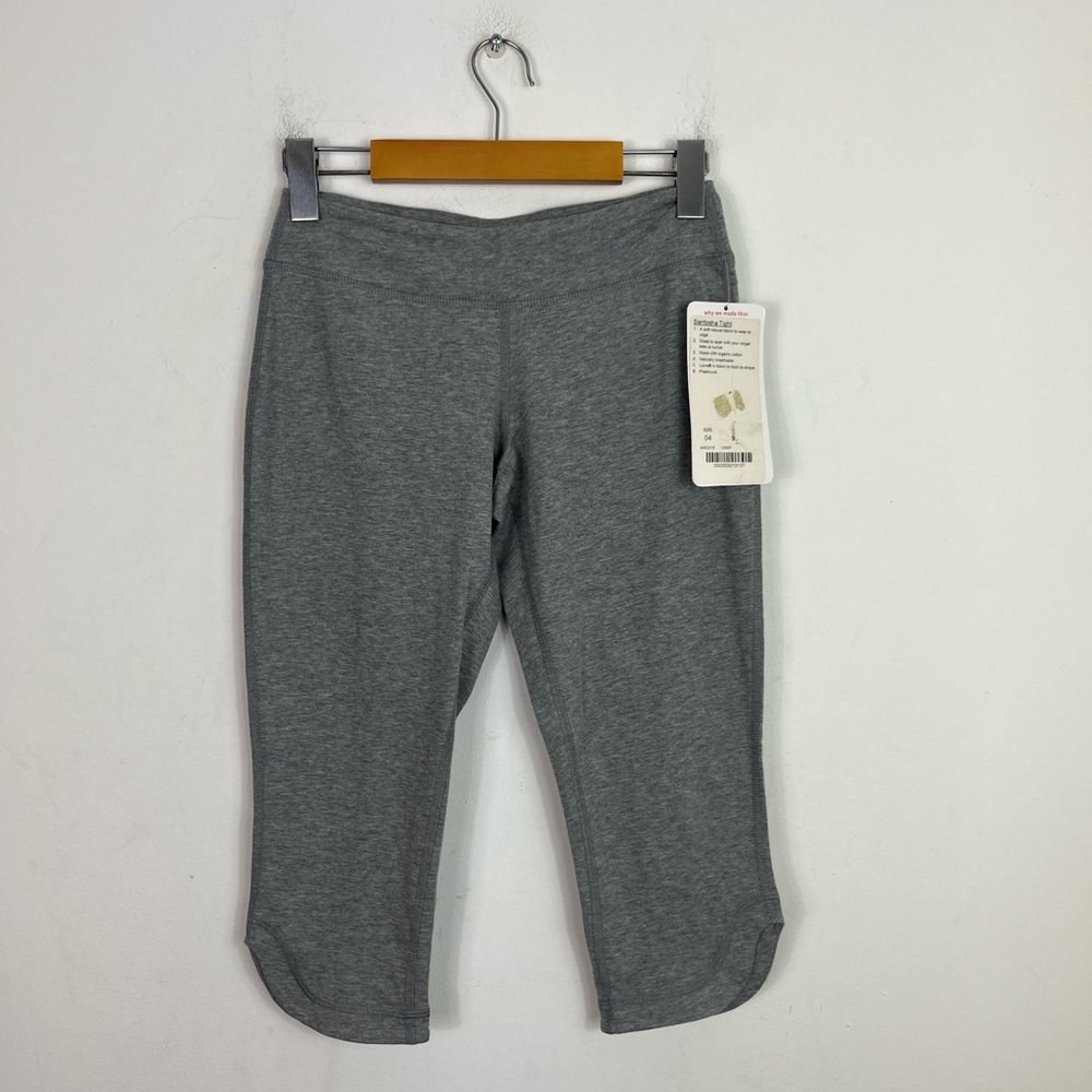 NWT Lululemon Organic Cotton Santosha Cropped Leggings Sz 4‎